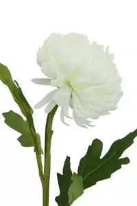 Fiori 84cm Chrysanthemum Stem White Flower Artificial Plant Foliage