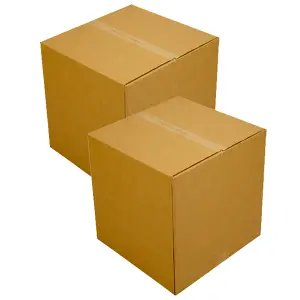 50 x Single Wall 20 x 16 x 16" (508x406x406mm) Strong Cardboard Shipping Boxes For House Moving & Storage