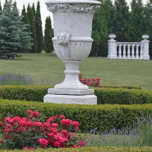 Giant White Floral Design Vase