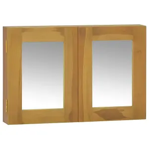 Berkfield Mirror Cabinet 60x10x40 cm Solid Wood Teak