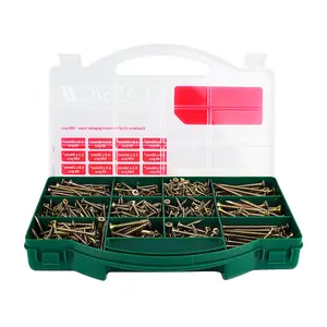 TIMCO Classic Multi-Purpose Countersunk Gold Woodscrews Assorted Case -  895pcs