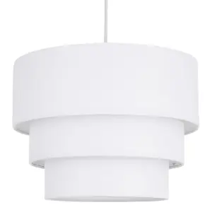 First Choice Lighting White 3 Tier Ceiling Light Shade