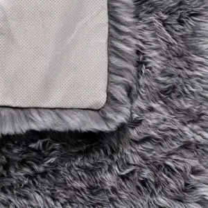 Grey Rectangle Sheepskin - 130 x 150cm