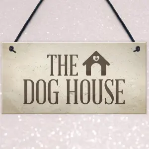 Red Ocean The Dog House Door Hanging Plaque Dog Man Cave Novelty Sign Husband Men Gift For Him