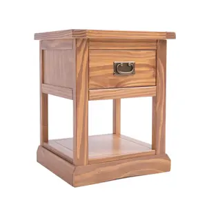 Tirolo 1 Drawer Bedside Table Brass Drop Handle