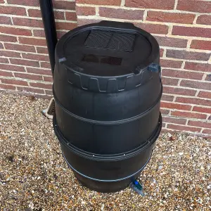 Rain Barrel Garden Water Butt with Tap & Lid (170 Litre)