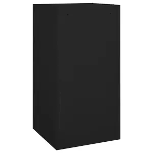 Berkfield Saddle Cabinet Black 53x53x105 cm Steel