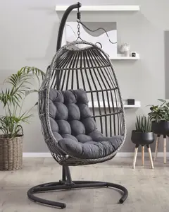 Hanging Chair with Stand SESIA Dark Grey