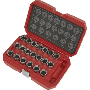 Comprehensive 20-Piece Locking Wheel Nut Key Set for Vehicle Dealers and Repair Centres