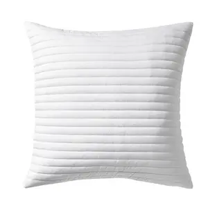 Quilted Lines 55x55cm Cushion White