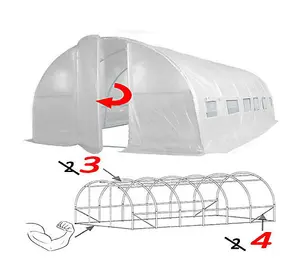 6m x 3m (20' x 10' approx) Pro+ White Poly Tunnel