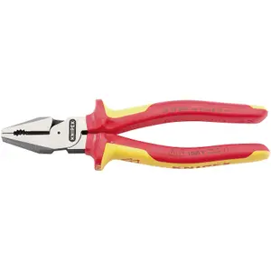 Knipex 02 08 200UKSBE VDE Fully Insulated High Leverage Combination Pliers, 200mm 31861