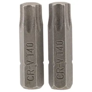 Draper T40 1/4" Hex. Draper TX-STAR Insert Bit 25mm Long x 2 66437