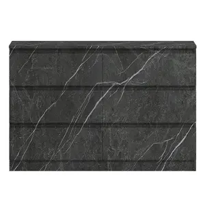 ZITA - 6 Drawer Chest of Drawers in Matt Charcoal Grey Marble Effect