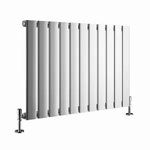 Right Radiators 600x748 mm Horizontal Single Flat Panel Designer Radiator Chrome