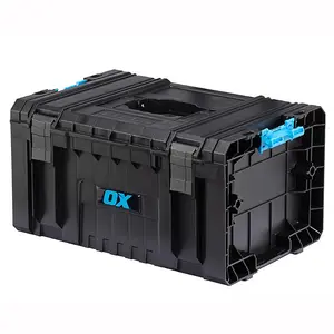 Ox Tooltrek Trade 3 Piece Deep Tool Box + Trolley Wheels + Organiser OX-T602703