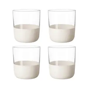 Villeroy & Boch Manufacture Rock Blanc Set of 4 Old Fashioned Tumblers