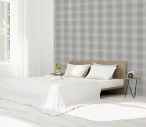 Arthouse Country Tartan Grey Wallpaper