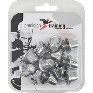 12 PACK 15mm Alloy Rugby Union Boot Studs - Screw-in Silver Grass Shoe Grips