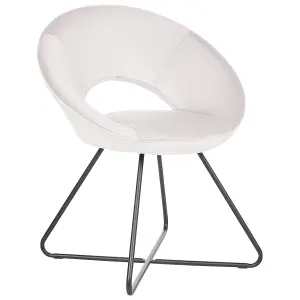 Dining Chair RACHEL Velvet Off-White