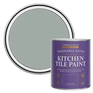 Rust-Oleum Pitch Grey Satin Kitchen Tile Paint 750ml