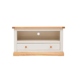 Trevi Off White 1 Drawer TV Cabinet Wood Knob