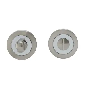 Colours Jaslo Polished Chrome effect Zamak Bathroom Turn & release lock (Dia)52mm