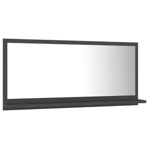 Dorlene Framed Wall Mounted Bathroom Mirror Grey / 80 cm