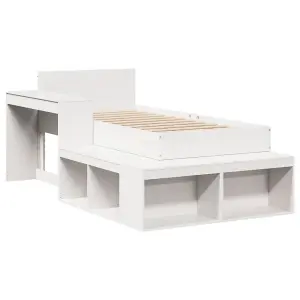 Berkfield Bed Frame without Mattress White 90x200 cm Solid Wood Pine