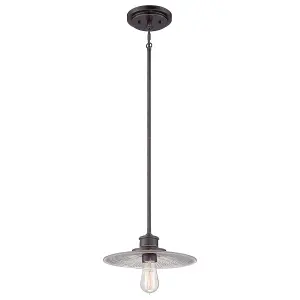 Elstead Admiral 1 Light Dome Ceiling Mini Pendant Imperial Bronze, E27