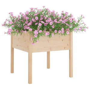 Berkfield Garden Planter 70x70x70 cm Solid Pinewood