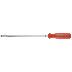 Draper Plain Slot Flared Tip Long Pattern Mechanic's Screwdriver, 9.5 x 250mm 55490