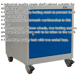 Premium Industrial Mobile Locker Cabinet with Wheels and Lock