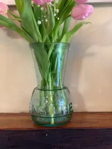 Recycled Glass Kitchen Dining Room Home Décor I Love Nature Vase - 22cm (H)