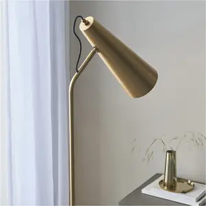 Standing Floor & Table Lamp Set -Industrial Warm Antique Brass Task Light