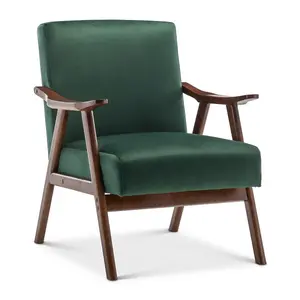 Velvet Bottle Green Selma Accent Chair