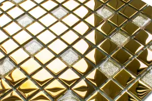 Glass mosaic on mesh for bathroom or kitchen 300mm x 300mm - Pantheon