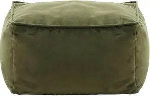 Geesche 40cm Wide Velvet Square Pouffe Ottoman Mercury Row Upholstery Colour: Olive Green