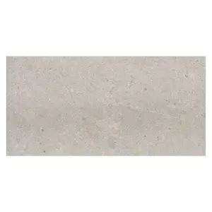 Azure Matt Grey Stone Effect Porcelain Outdoor Tile - Pack of 15, 10.8m² - (L)1200x(W)600mm