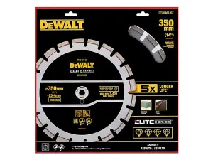 DEWALT DT20467-QZ Elite Series Asphalt Diamond Segmented Wheel 350 x 25.4mm