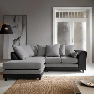 Dylan Corner Sofa Left Facing in Cool Grey