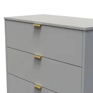 Nashville Ready assembled Grey 3 Drawer Chest (H)791mm (W)766mm (D)395mm