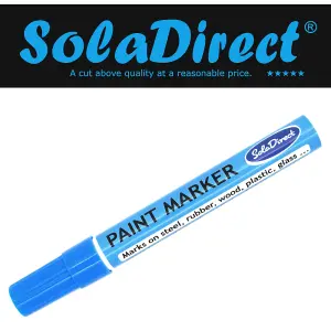 Oil-based Paint Marker Pen Permanent for Tyres Rubber Stone Leather Fabric Plastic Glass (Blue)