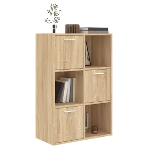 Berkfield Storage Cabinet Sonoma Oak 60x29.5x90 cm Engineered Wood