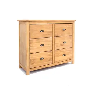 Lugo 6 Drawer Chest of Drawers Brass Cup Handle