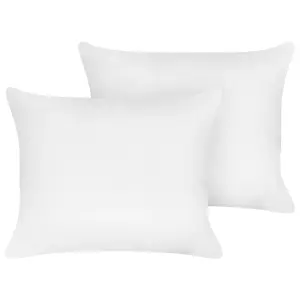 Set of 2 Pillows TRIGLAV Low 50 x 60 cm White