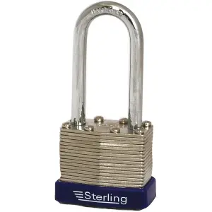 Sterling Laminated Keyed Padlock Silver (40mm)