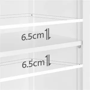 Yaheetech White Free-Standing Bathroom Cabinet with Adjustable Shelf (H)80cm (W)60cm