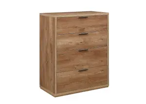 Birlea Stockwell 4 Drawer Chest Rustic Oak