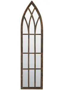 MirrorOutlet The Dorset Rustic Framed Arched Leaner Wall Mirror 100CM X 24CM